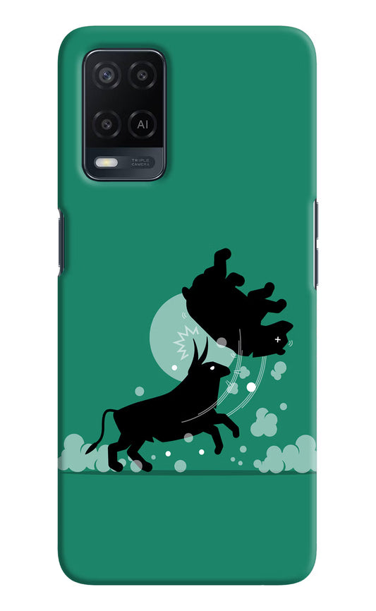 Bull Conqueror Oppo A54 Hard Case Back Cover by Casekaro
