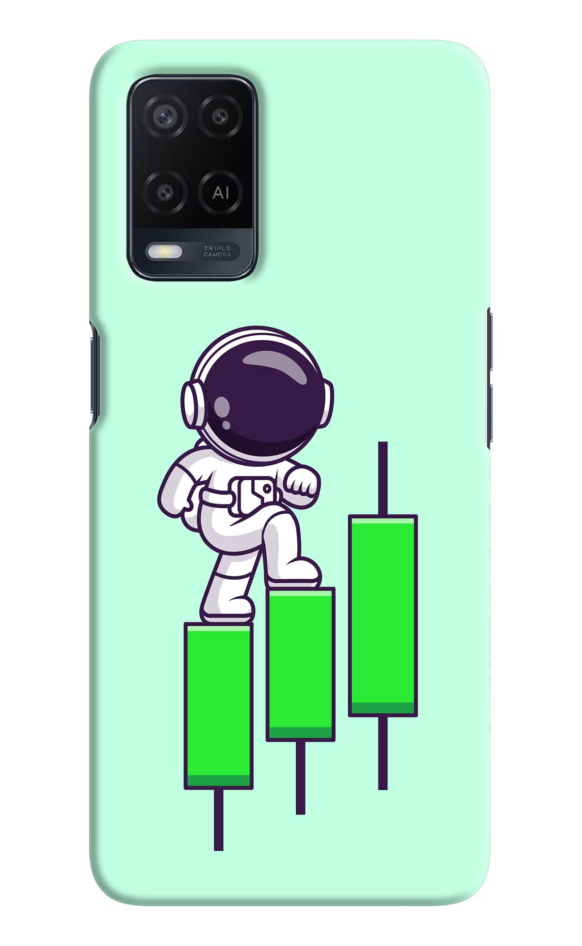 Astronaut Trader Oppo A54 Hard Case Back Cover by Casekaro