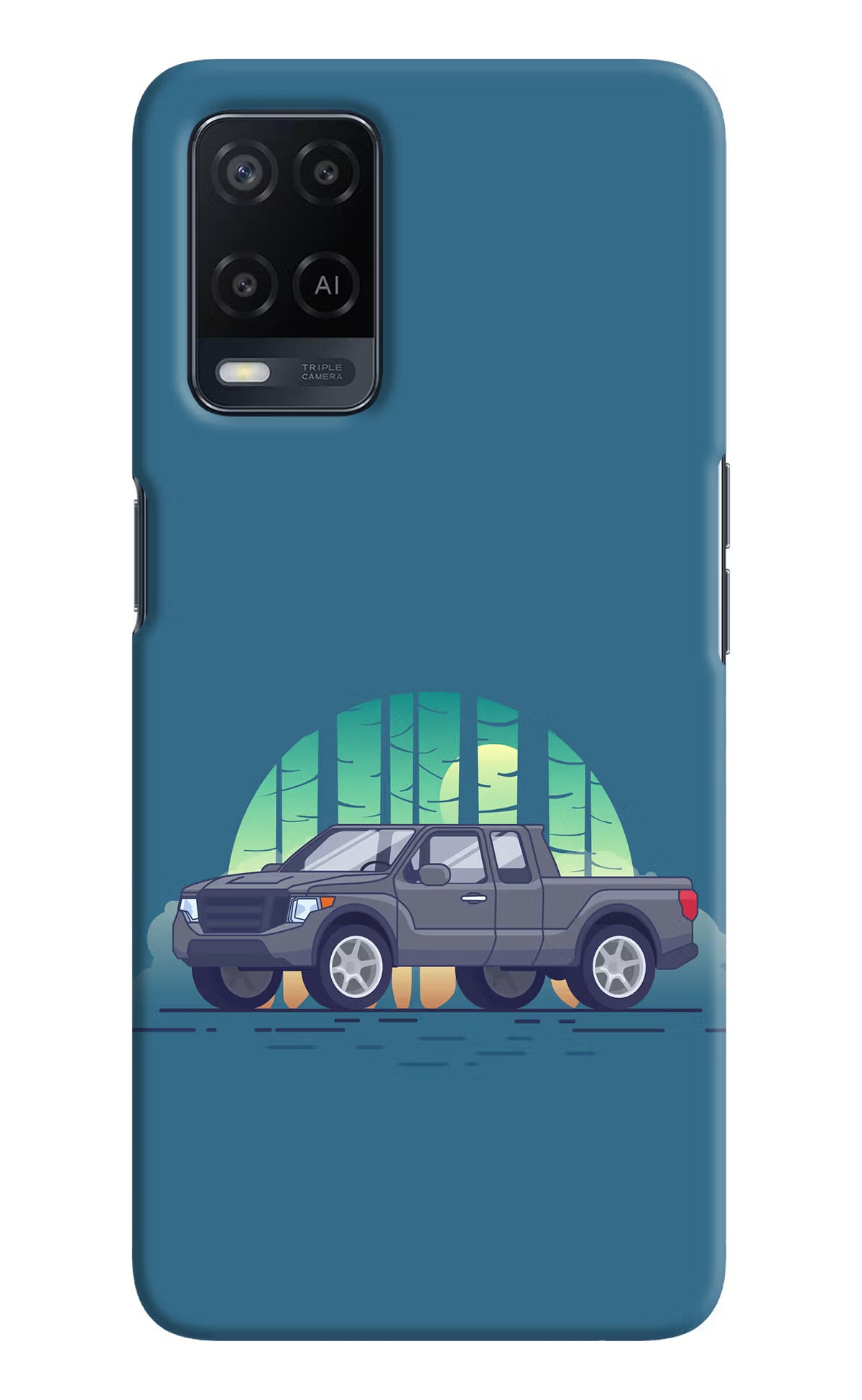 Retro Garage Vibe Oppo A54 Hard Case Back Cover by Casekaro