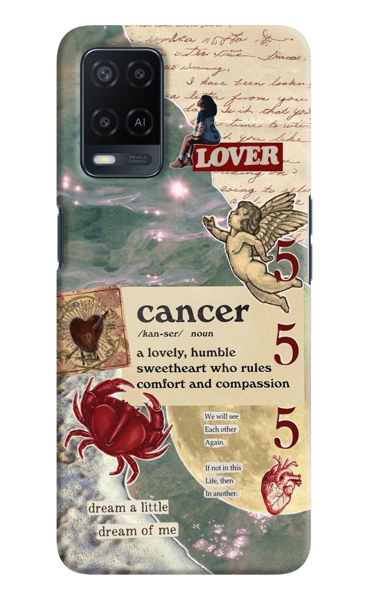 Cancer Zodiac Oppo A54 Hard Case Back Cover by Casekaro