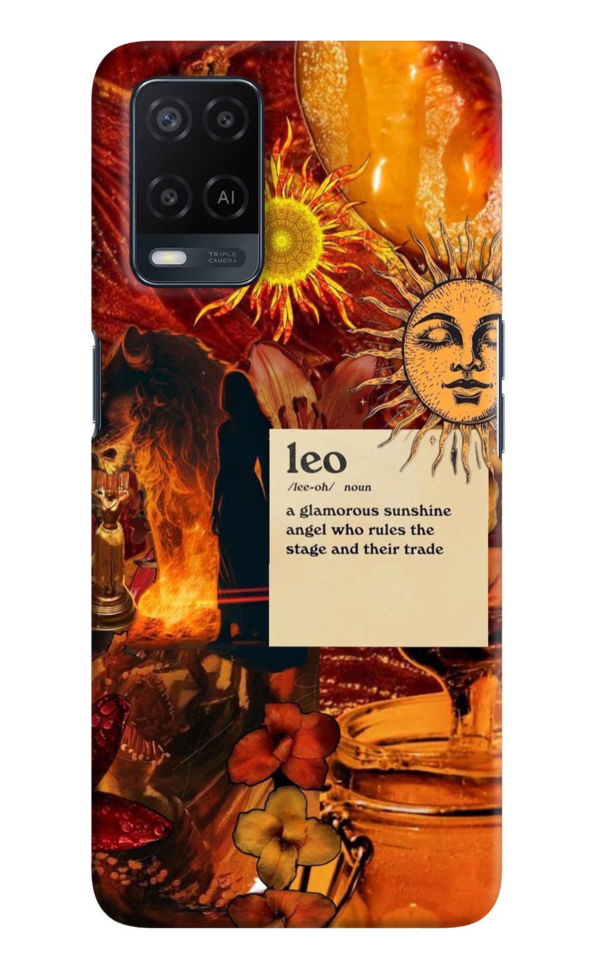 Leo Zodiac Oppo A54 Hard Case Back Cover by Casekaro