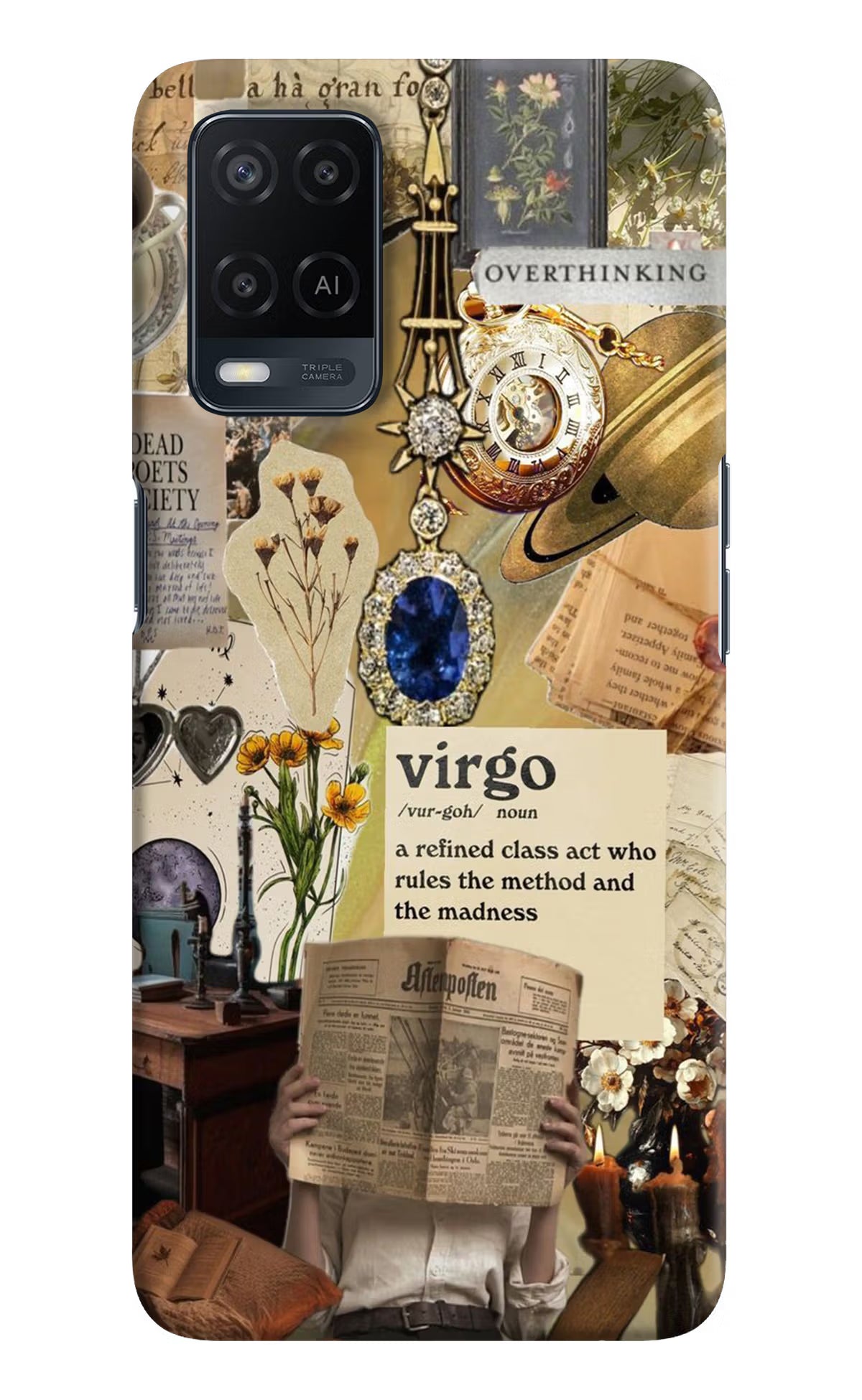 Virgo Zodiac Oppo A54 Hard Case Back Cover by Casekaro
