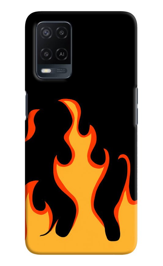 Fired Up – Black Oppo A54 Hard Case Back Cover by Casekaro