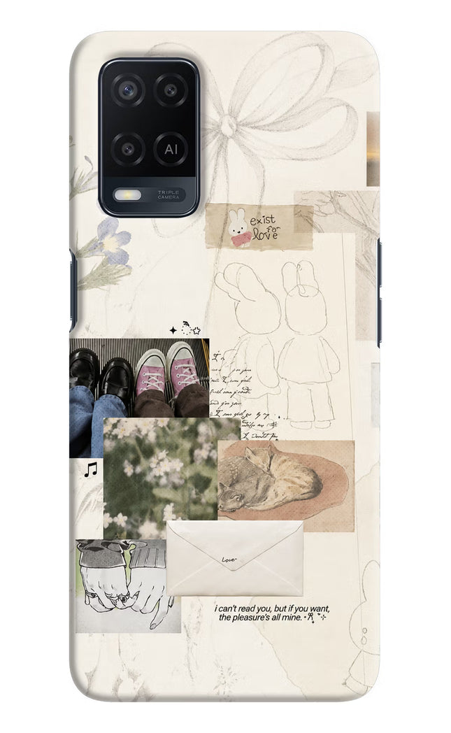 Soft Aesthetic Oppo A54 Hard Case Back Cover by Casekaro