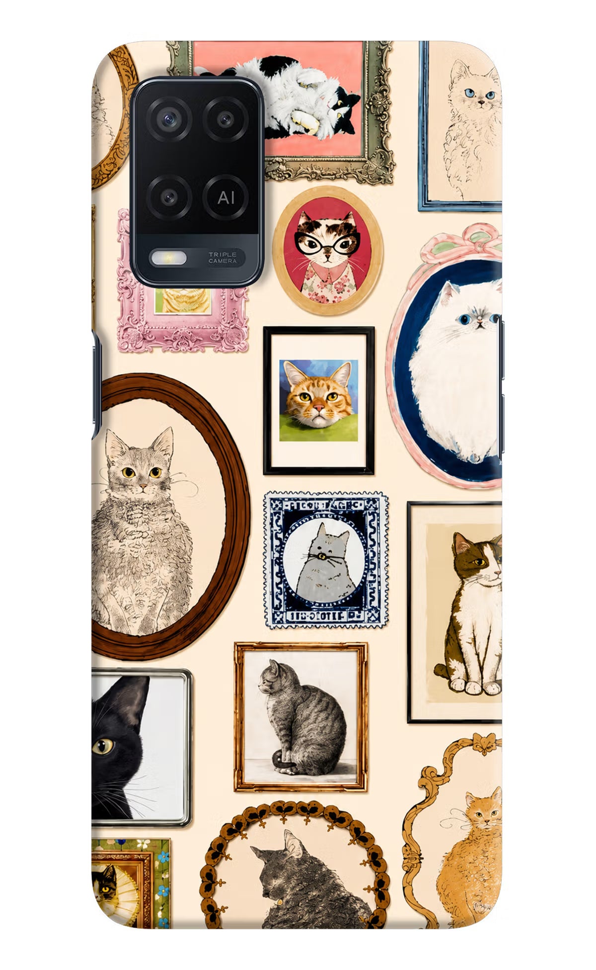 Mirror Cats Oppo A54 Back Cover