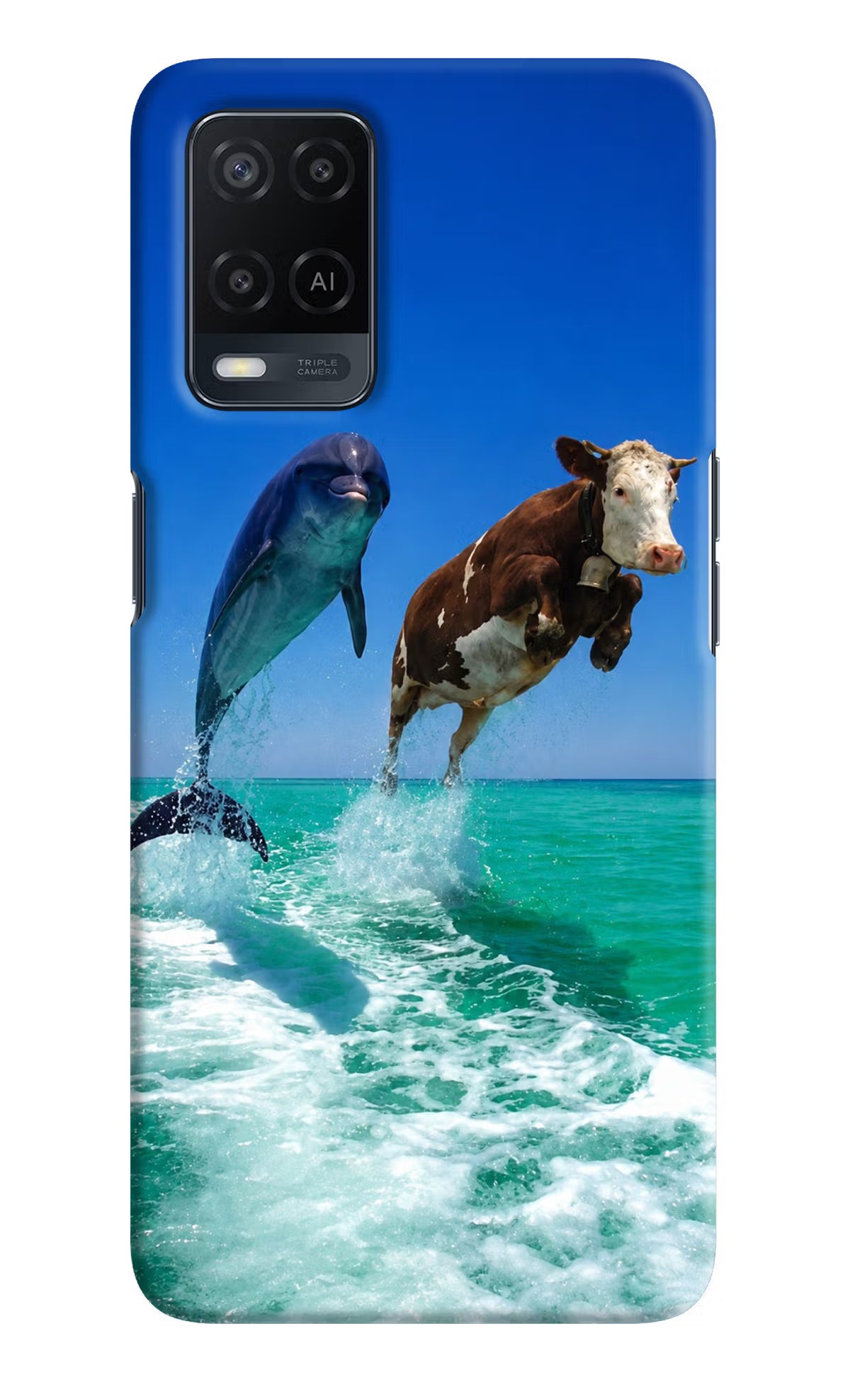 Dolphin vs Cow Oppo A54 Back Cover