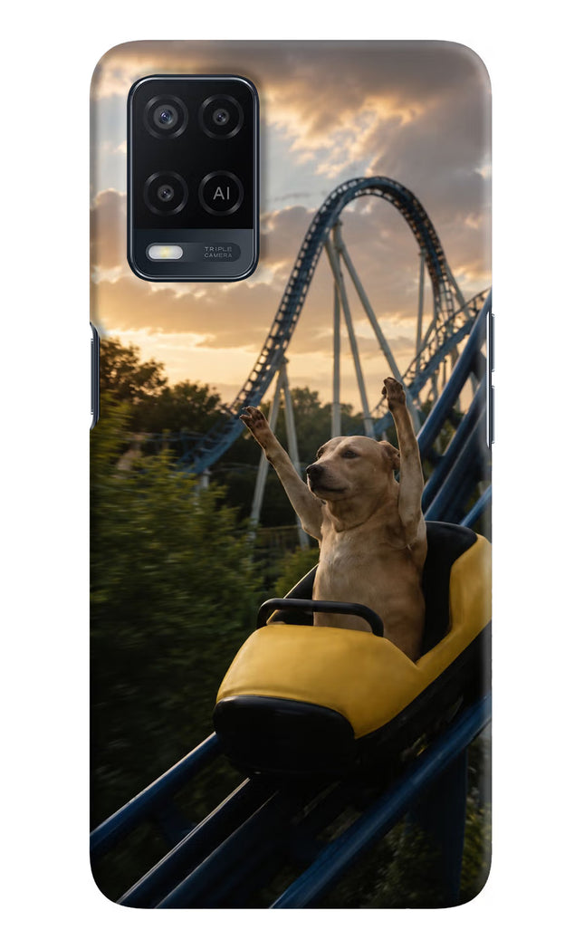 Rollercoaster Dog Oppo A54 Hard Case Back Cover by Casekaro