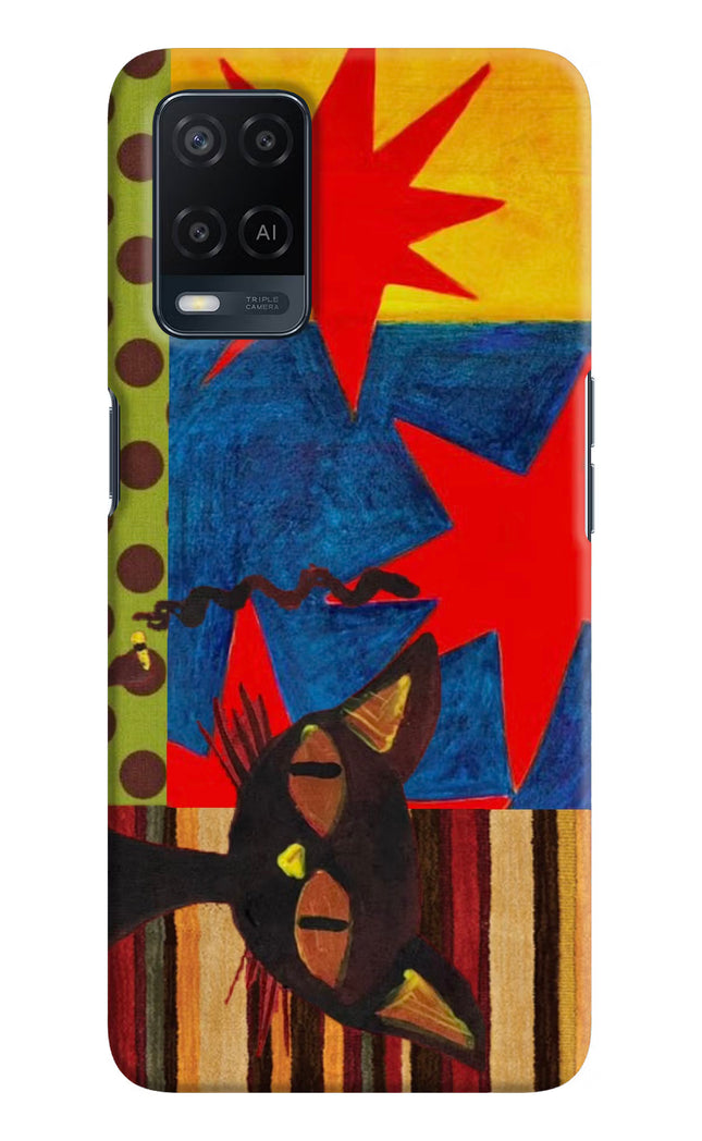 Pop Cat Oppo A54 Hard Case Back Cover by Casekaro