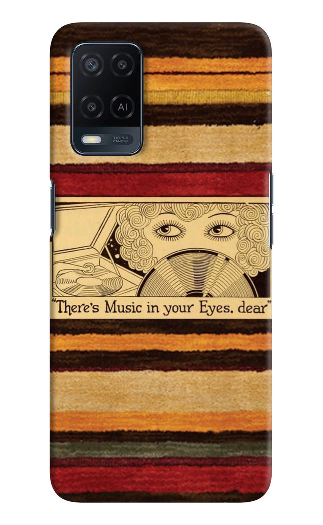 Vinyl Stripes Oppo A54 Hard Case Back Cover by Casekaro