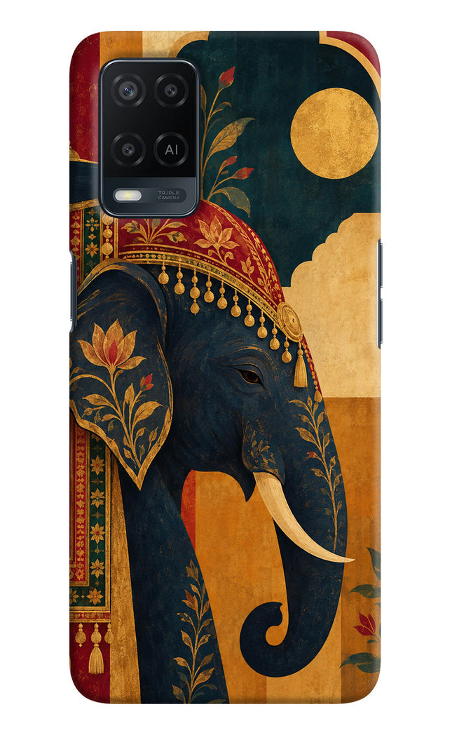 Royal Elephant Oppo A54 Hard Case Back Cover by Casekaro