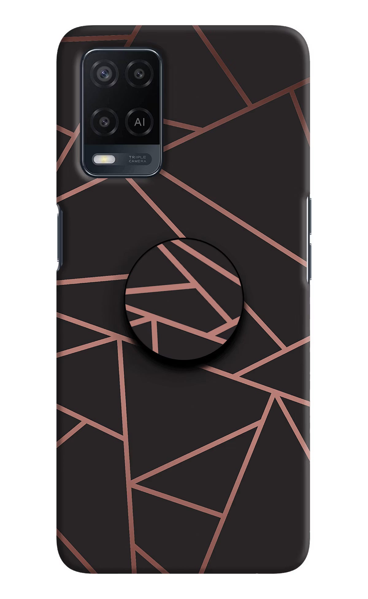 Geometric Pattern Oppo A54 Pop Case by Casekaro