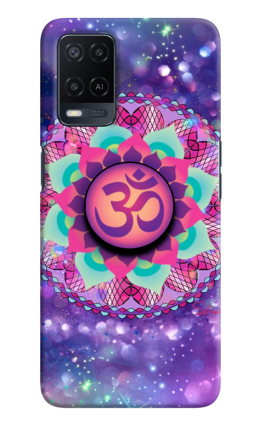 Om Purple Oppo A54 Pop Case, Hard case