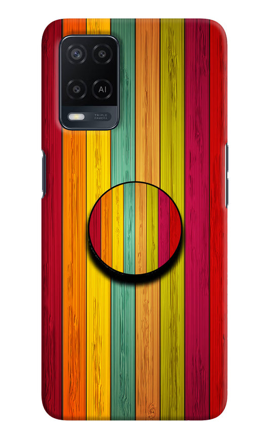 Multicolor Wooden Oppo A54 Pop Case by Casekaro