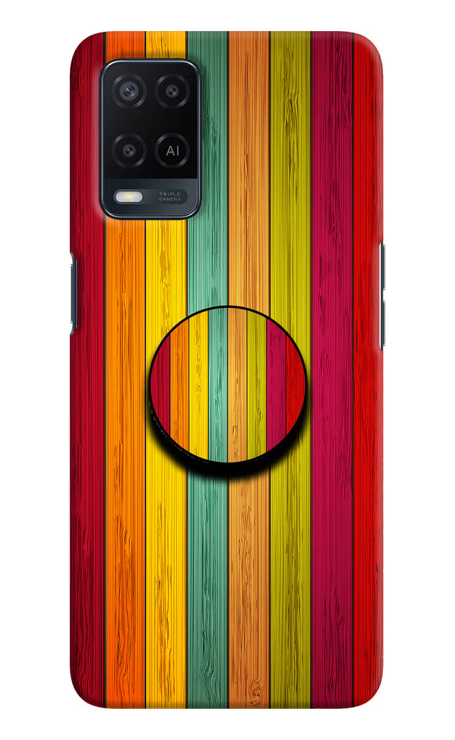 Multicolor Wooden Oppo A54 Pop Case by Casekaro