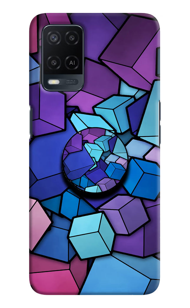 Cubic Abstract Oppo A54 Pop Case by Casekaro