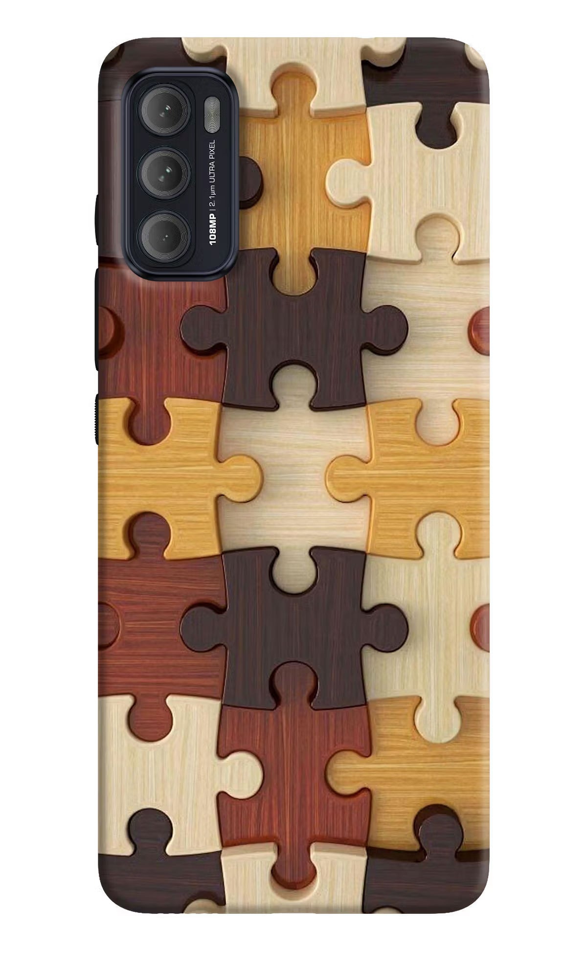 Wooden Puzzle Moto G60/G40 Fusion Back Cover