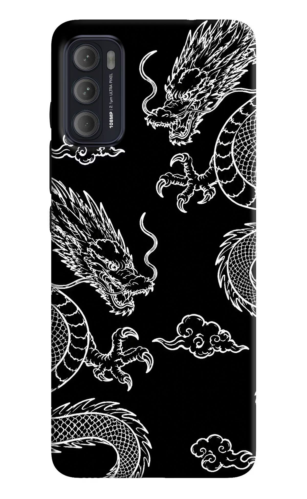 Twin Dragons Moto G60/G40 Fusion Hard Case Back Cover by Casekaro