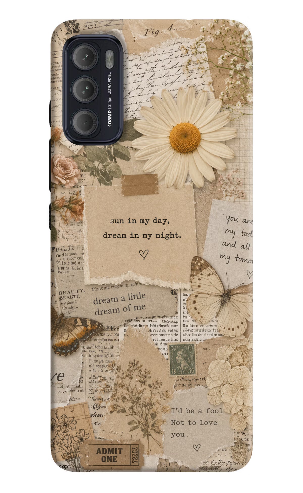 Vintage case Moto G60/G40 Fusion Back Cover