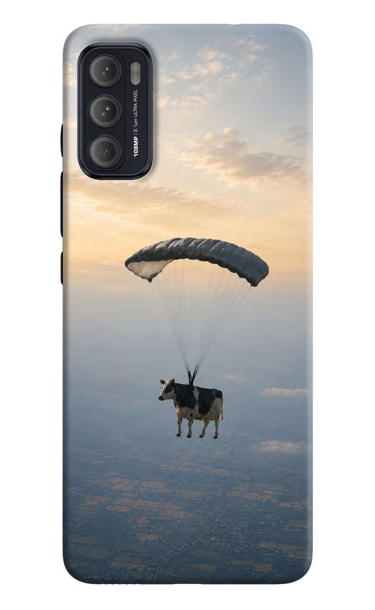 Skydiving Cow Moto G60/G40 Fusion Hard Case Back Cover by Casekaro