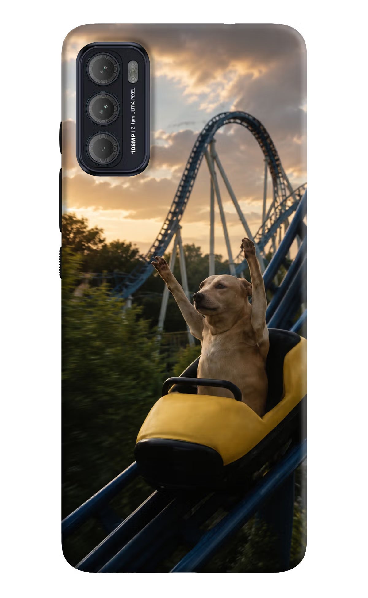 Rollercoaster Dog Moto G60/G40 Fusion Back Cover