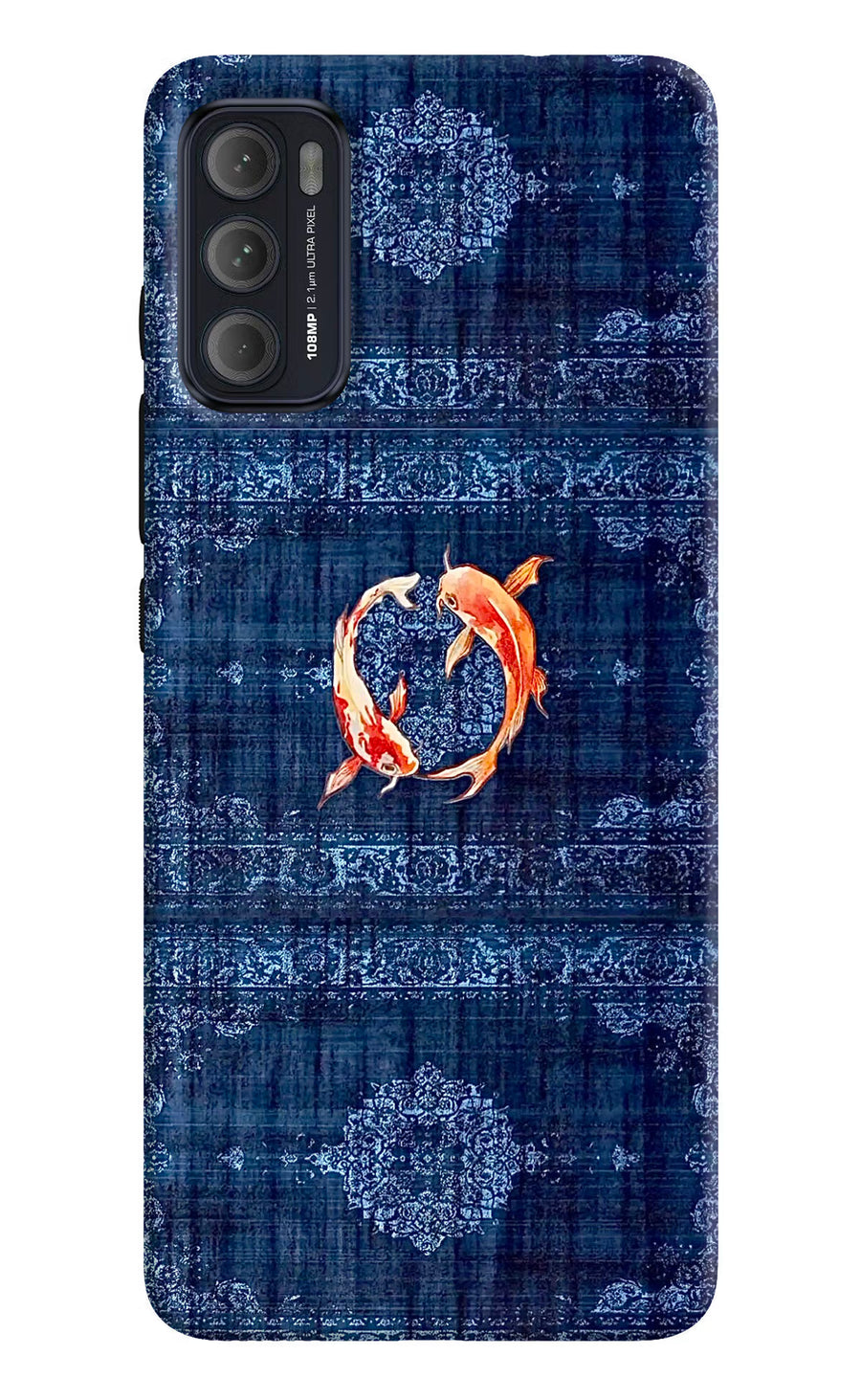 Koi Blue Moto G60/G40 Fusion Back Cover, Hard case