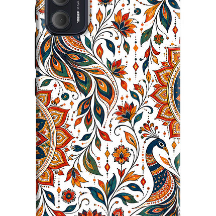 White Mayura Moto G60/G40 Fusion Hard Case Back Cover by Casekaro