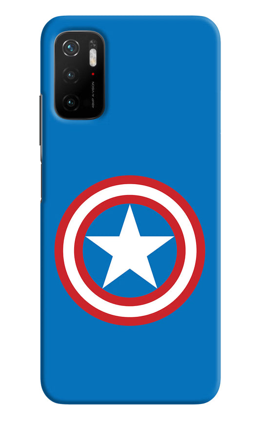 Captain America Logo Poco M3 Pro 5G Hard Case Back Cover by Casekaro
