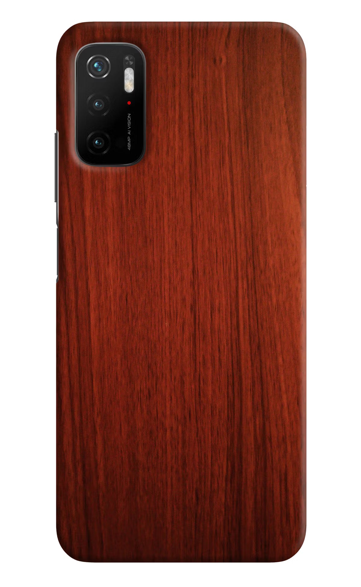 Wooden Plain Pattern Poco M3 Pro 5G Hard Case Back Cover by Casekaro