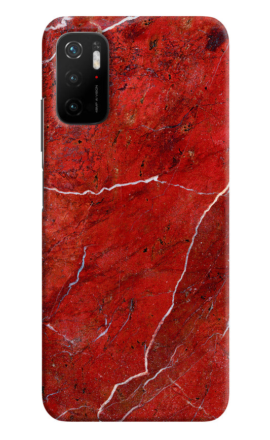 Red Marble Design Poco M3 Pro 5G Hard Case Back Cover by Casekaro