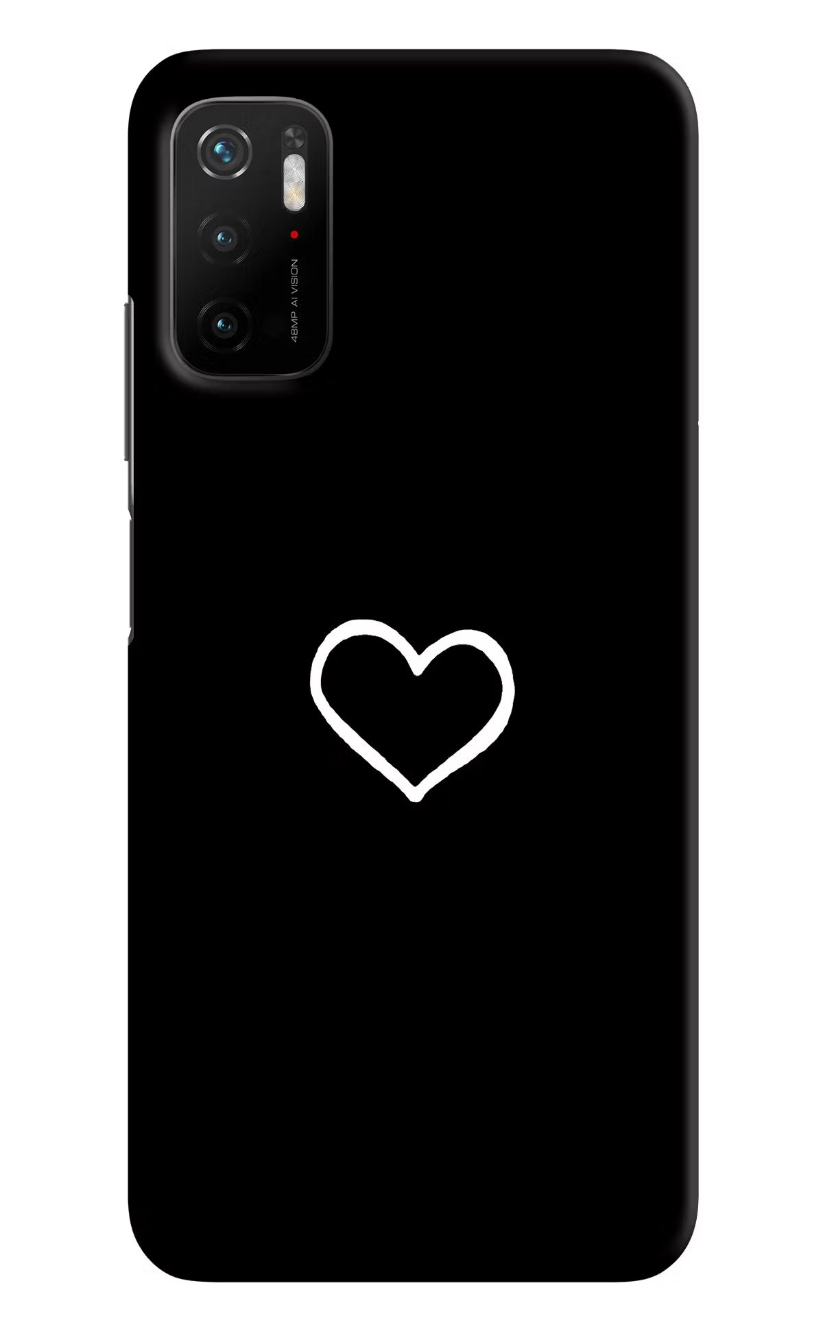 Heart Poco M3 Pro 5G Hard Case Back Cover by Casekaro