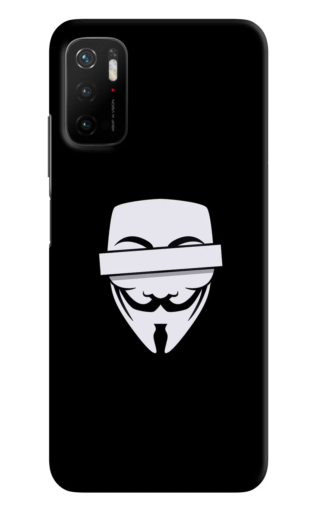 Anonymous Face Poco M3 Pro 5G Hard Case Back Cover by Casekaro