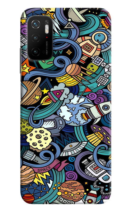 Space Abstract Poco M3 Pro 5G Hard Case Back Cover by Casekaro
