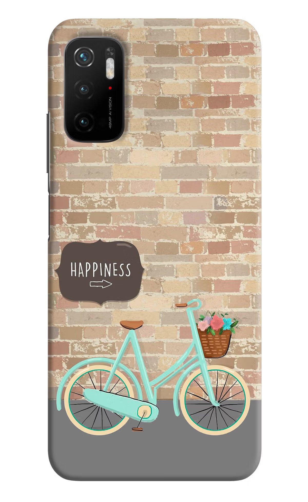 Happiness Artwork Poco M3 Pro 5G Hard Case Back Cover by Casekaro