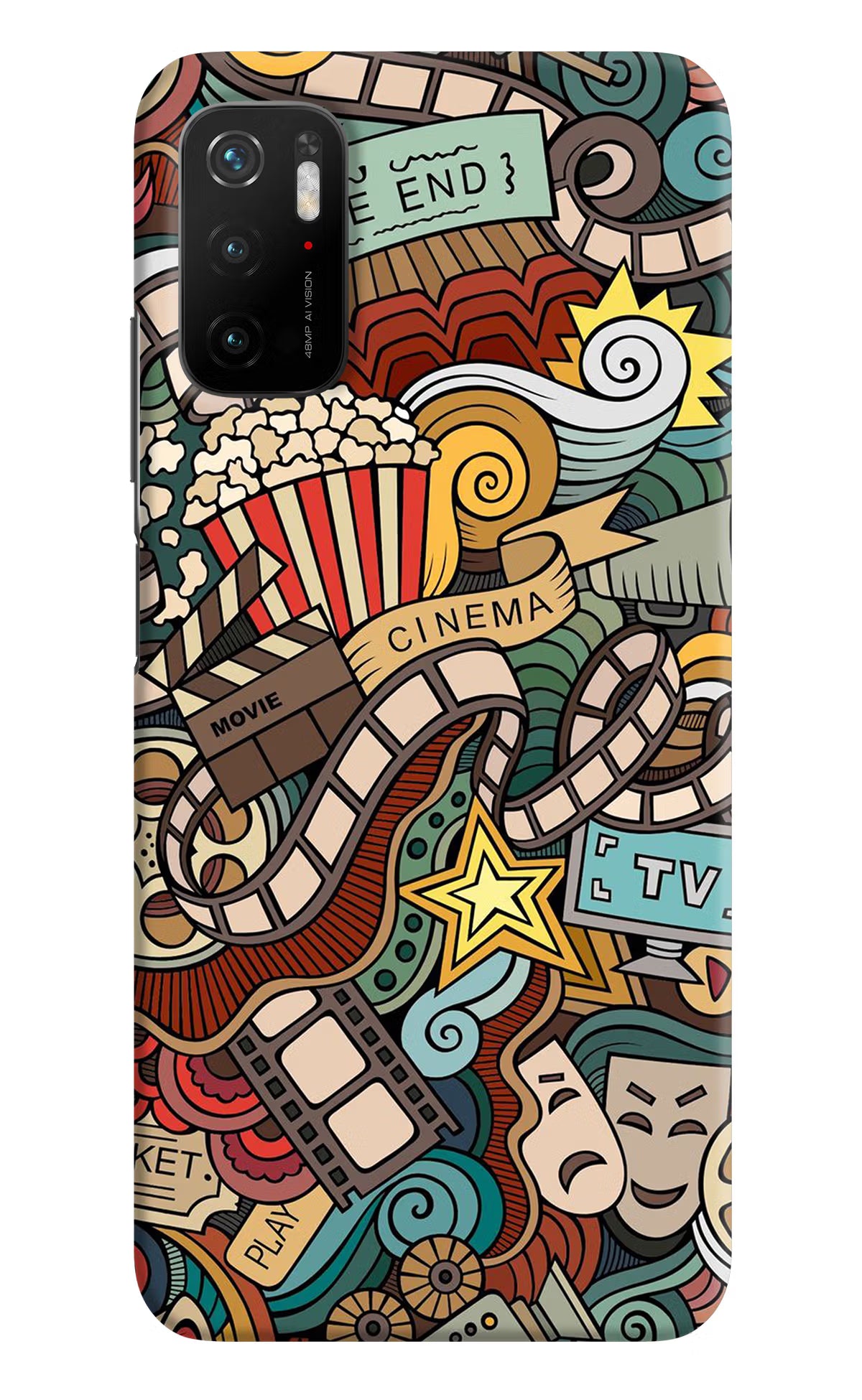 Cinema Abstract Poco M3 Pro 5G Hard Case Back Cover by Casekaro