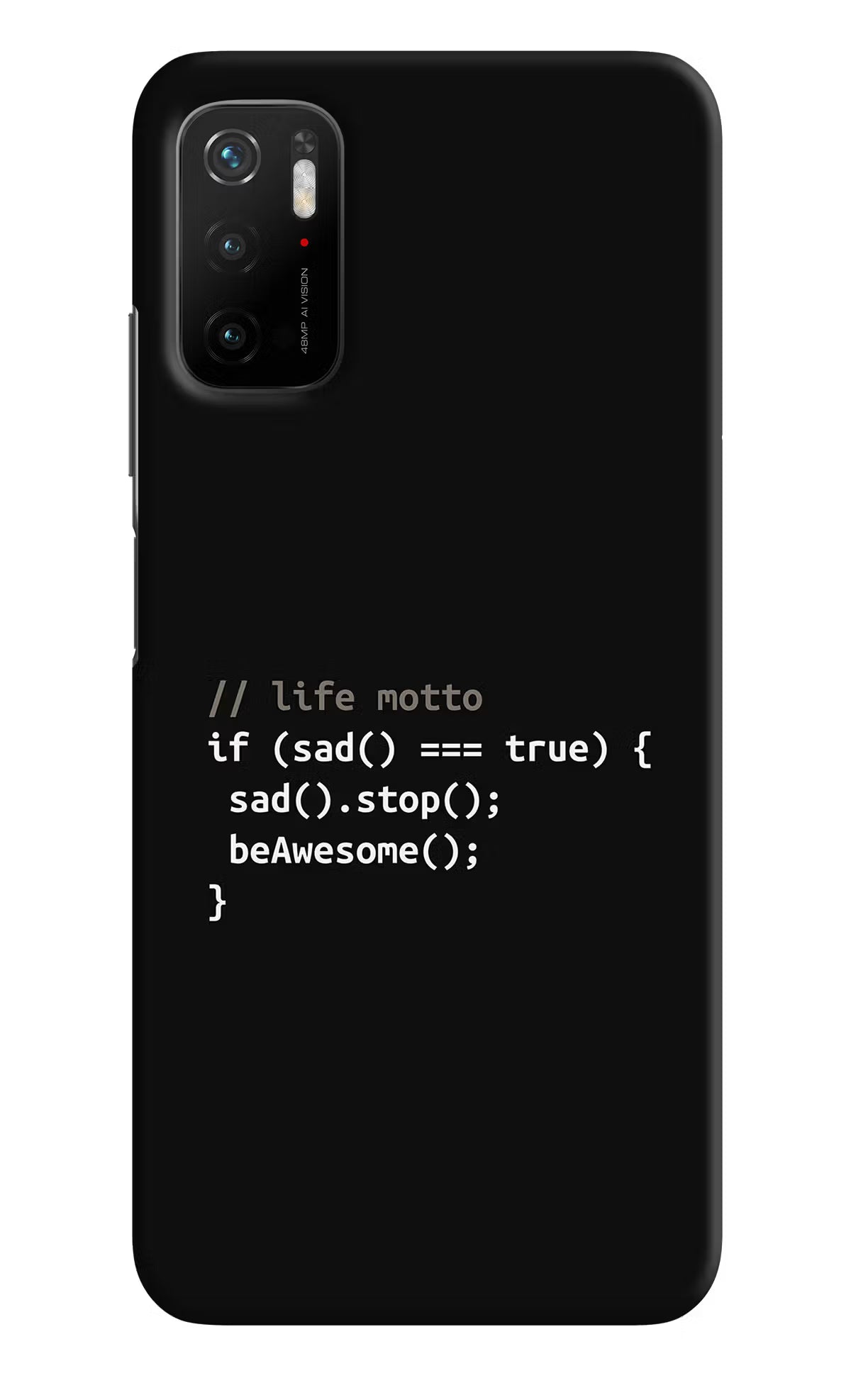 Life Motto Code Poco M3 Pro 5G Hard Case Back Cover by Casekaro