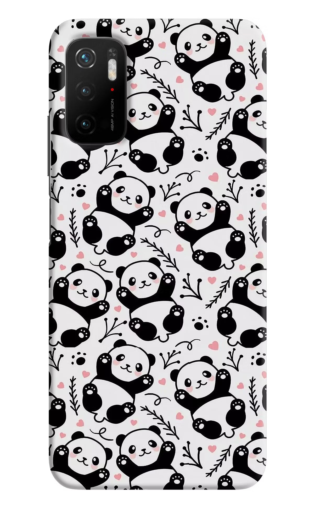 Cute Panda Poco M3 Pro 5G Hard Case Back Cover by Casekaro