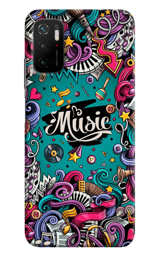 Music Graffiti Poco M3 Pro 5G Hard Case Back Cover by Casekaro