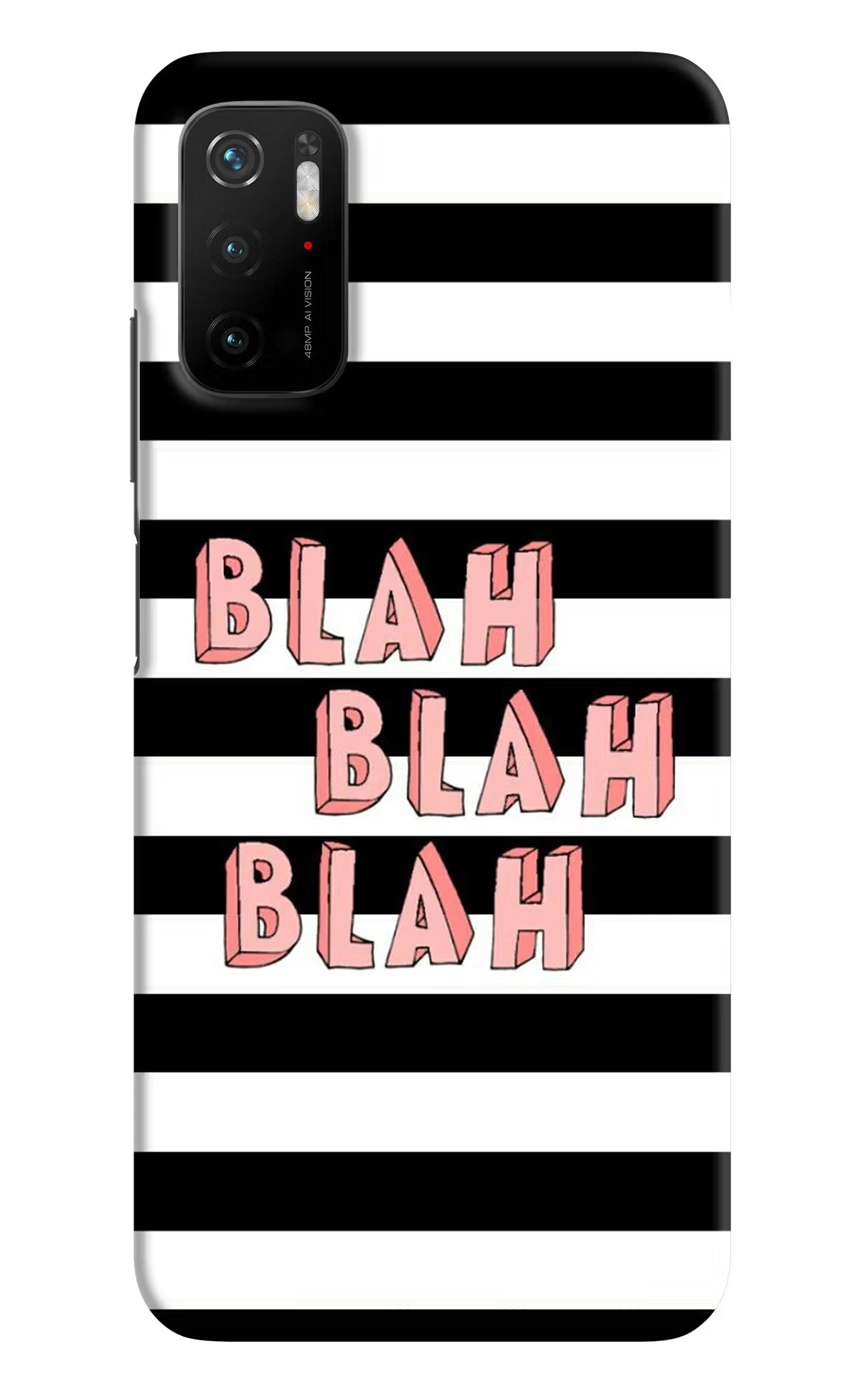 Blah Blah Blah Poco M3 Pro 5G Hard Case Back Cover by Casekaro