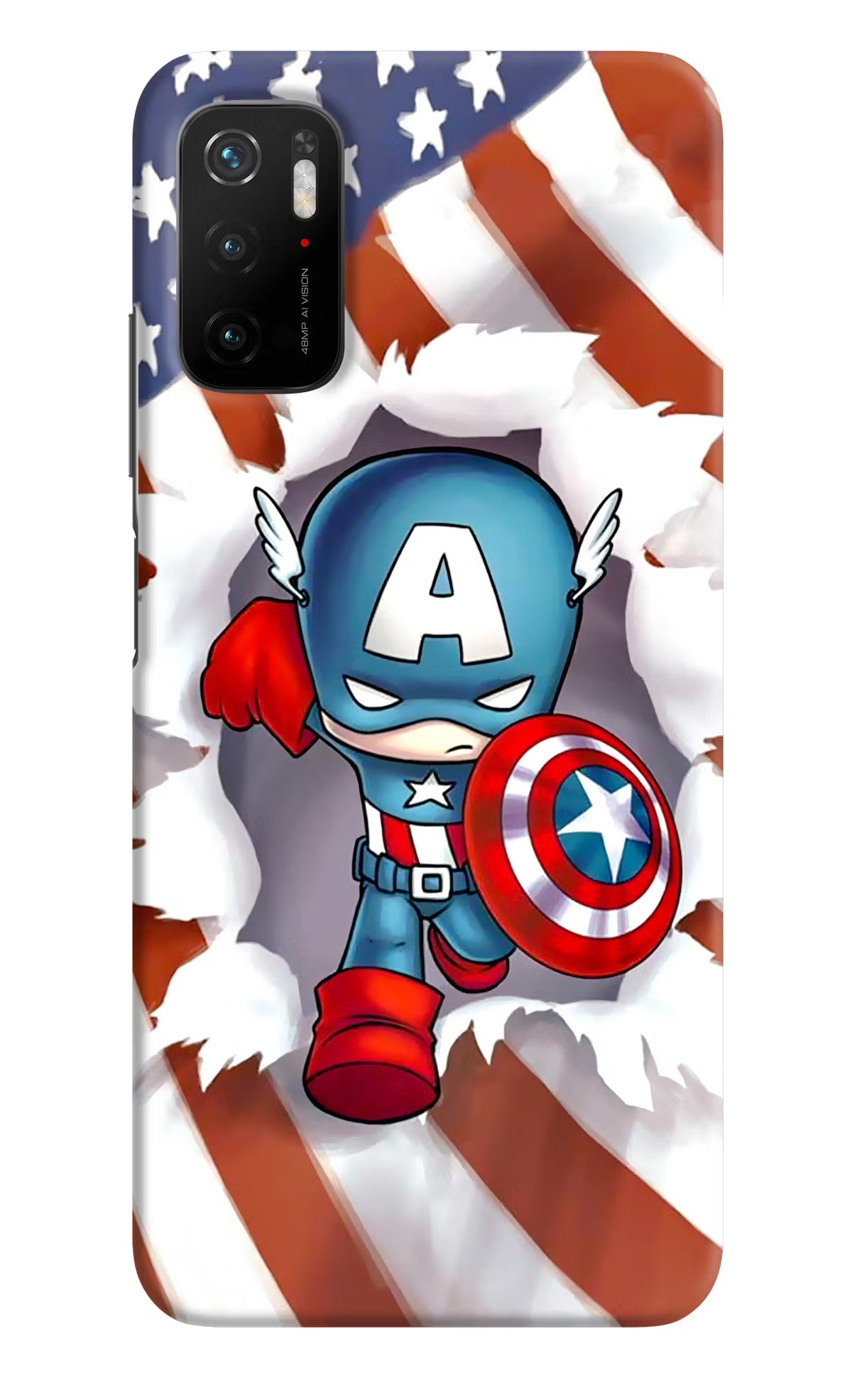 Captain America Poco M3 Pro 5G Hard Case Back Cover by Casekaro