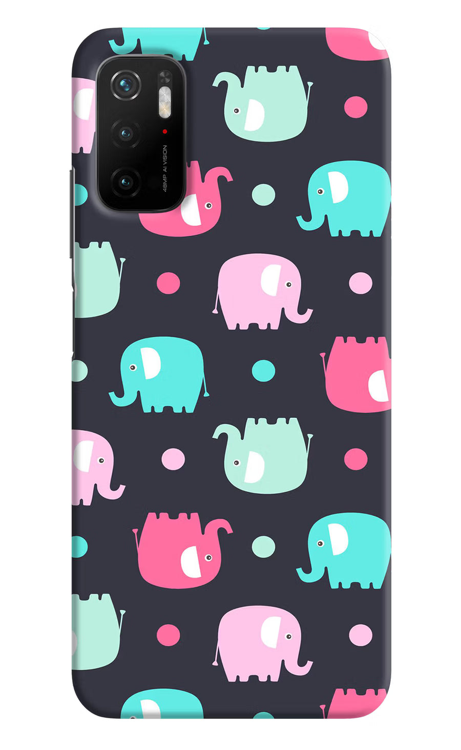 Elephants Poco M3 Pro 5G Back Cover, Hard case