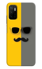 Sunglasses with Mustache Poco M3 Pro 5G Hard Case Back Cover by Casekaro