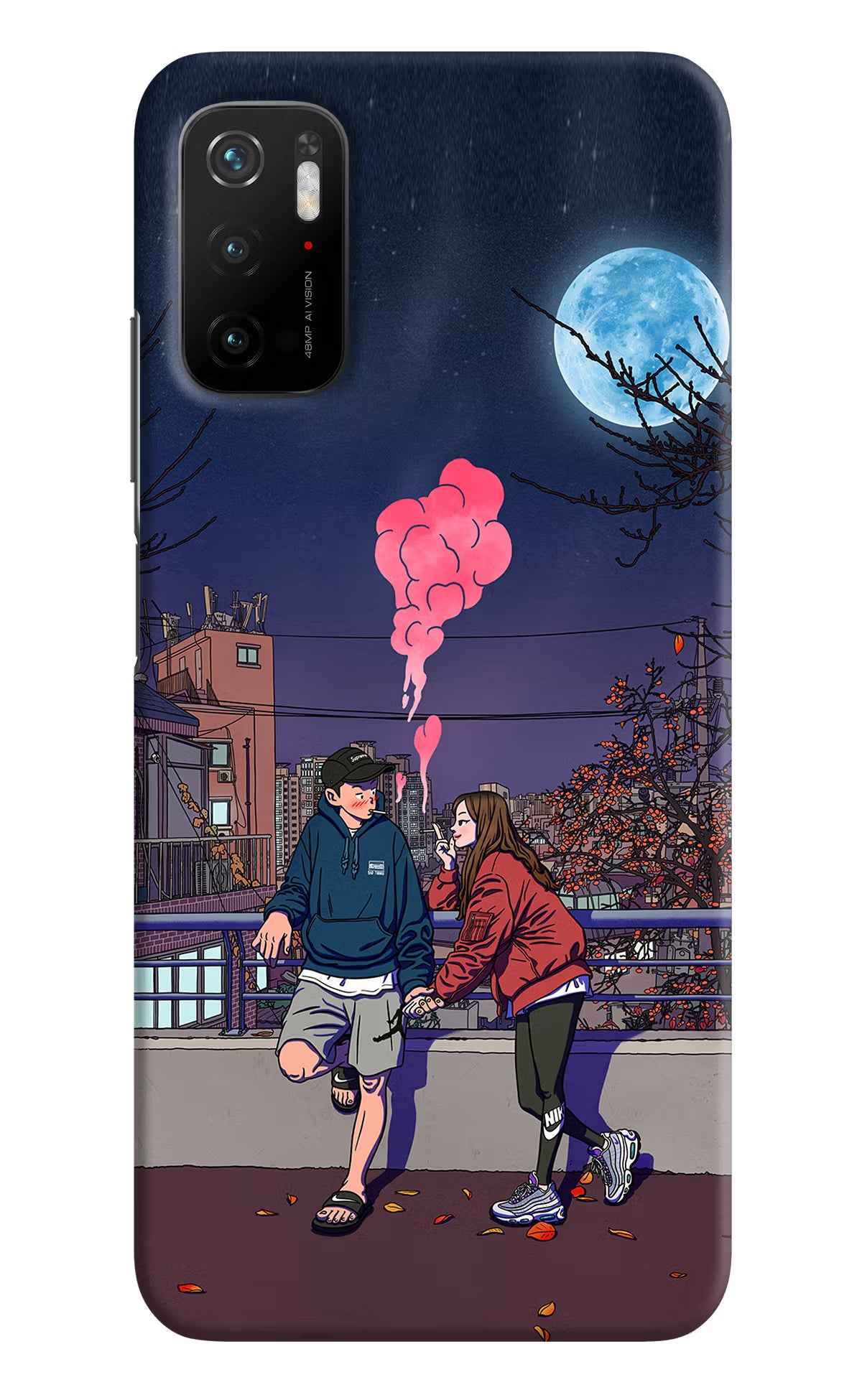 Chilling Couple Poco M3 Pro 5G Hard Case Back Cover by Casekaro