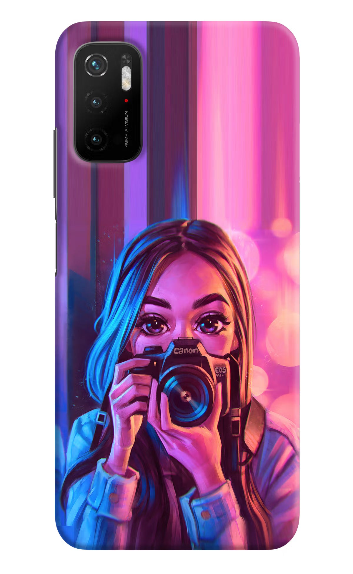 Girl Photographer Poco M3 Pro 5G Hard Case Back Cover by Casekaro