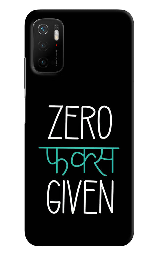 Zero Fucks Given Poco M3 Pro 5G Hard Case Back Cover by Casekaro