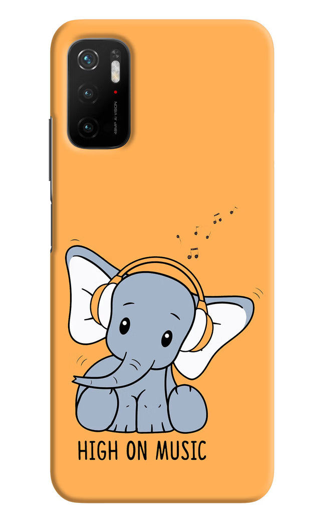 High On Music Poco M3 Pro 5G Hard Case Back Cover by Casekaro