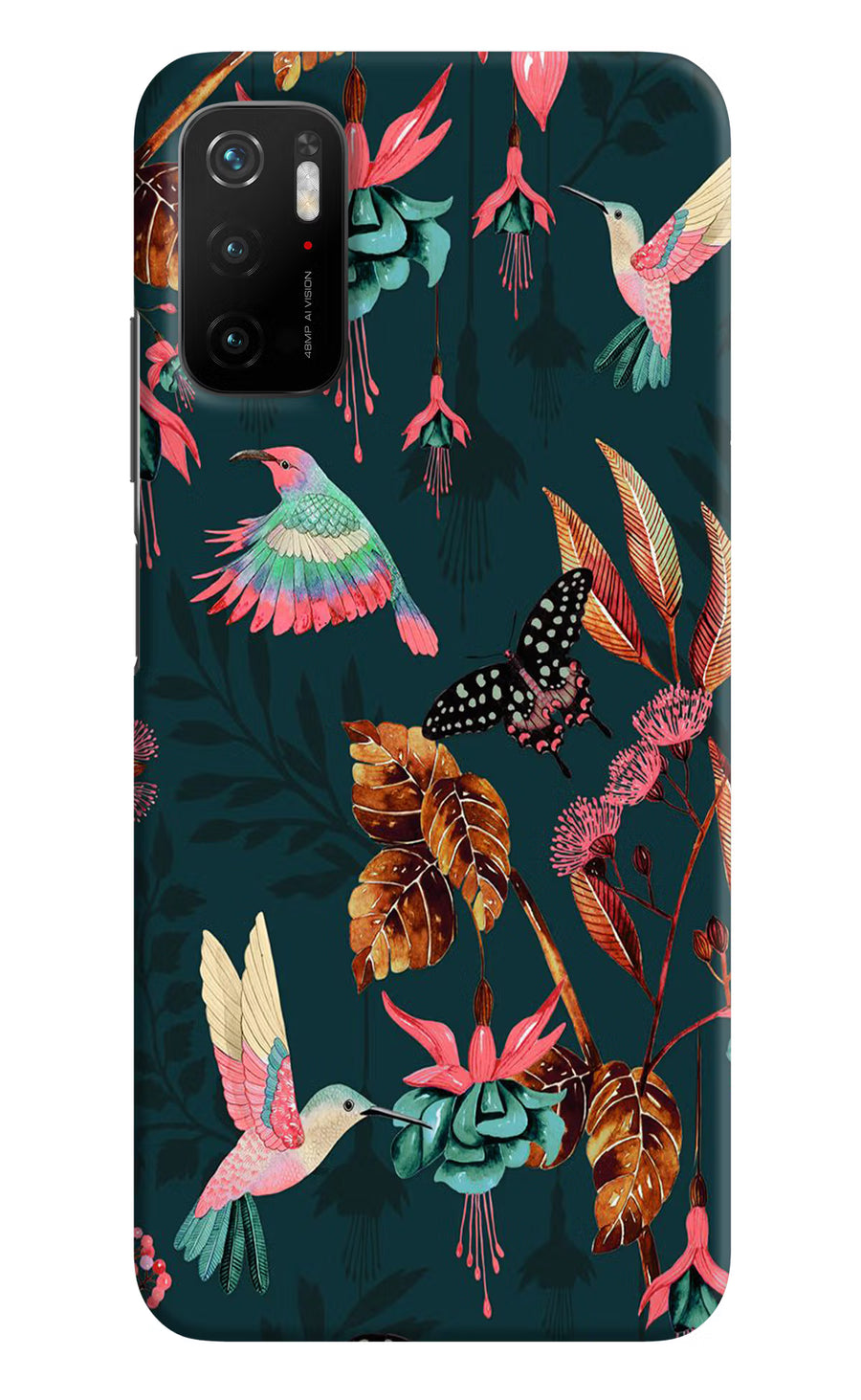 Birds Poco M3 Pro 5G Back Cover, Hard case