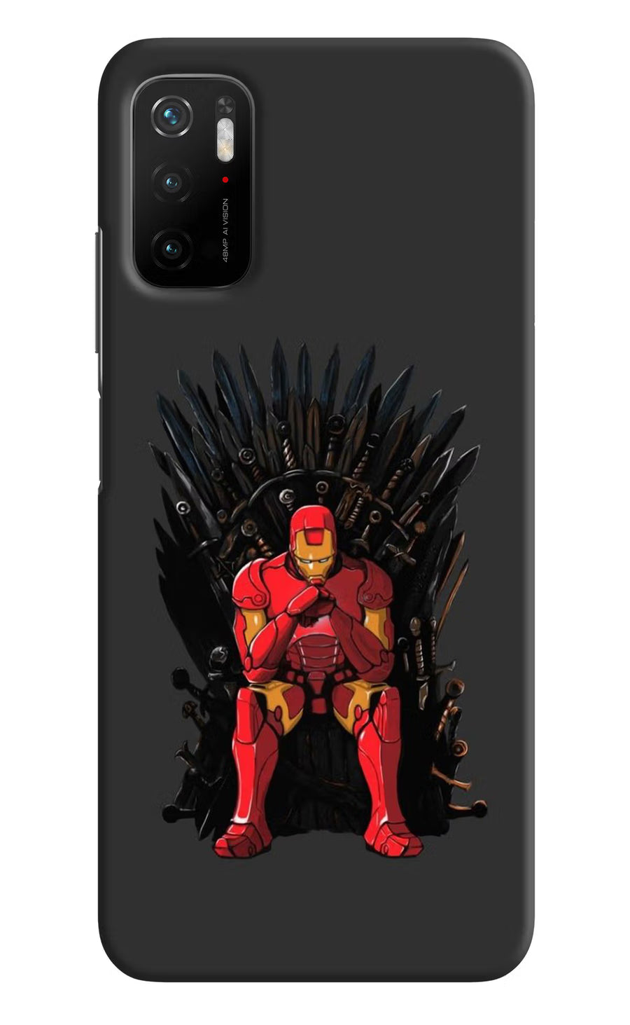 Ironman Throne Poco M3 Pro 5G Back Cover, Hard case