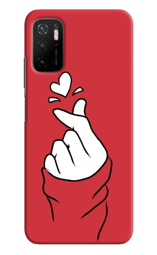 Korean Love Sign Poco M3 Pro 5G Hard Case Back Cover by Casekaro