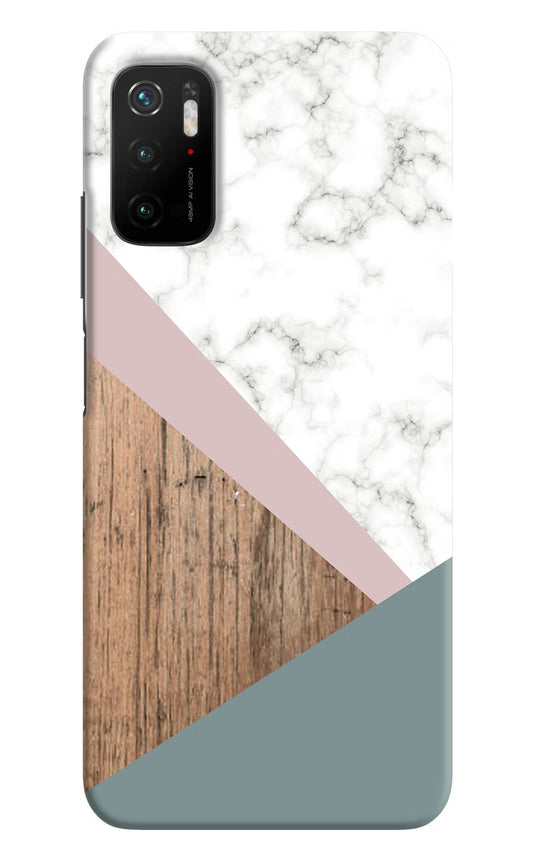 Marble wood Abstract Poco M3 Pro 5G Hard Case Back Cover by Casekaro