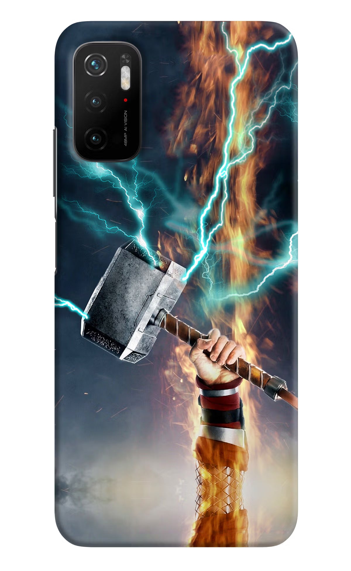 Thor Hammer Mjolnir Poco M3 Pro 5G Hard Case Back Cover by Casekaro